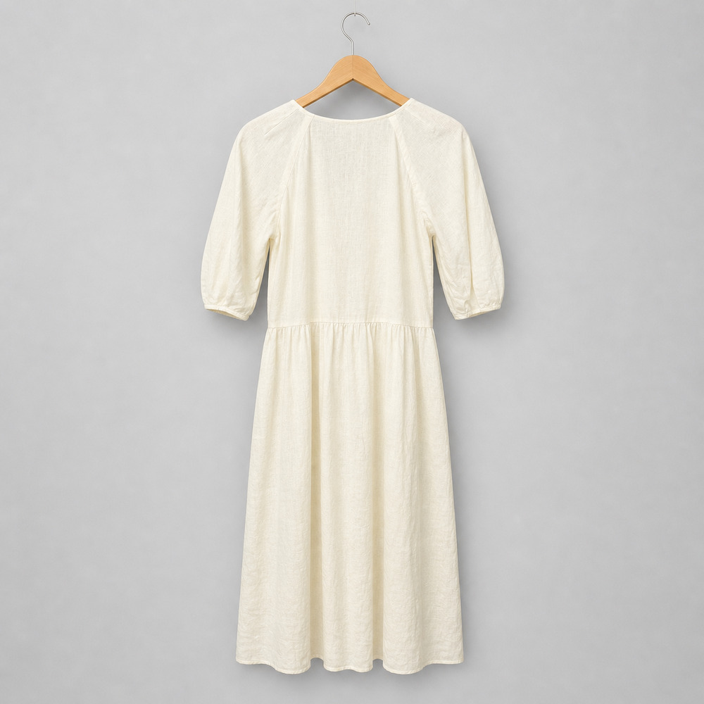 Everlane Dress Womens Size XS Off White 100% European Flax Linen Clean Girl NWT - Picture 2 of 11